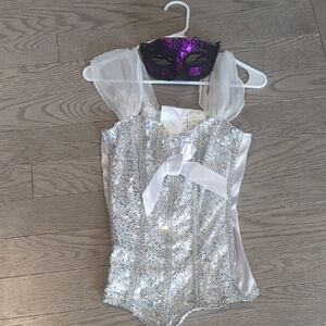 Adult Woman Masquerade Costume Top With Mask - Size L BNWOT
